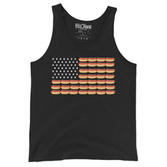 Patriotic Hot Dog USA Flag Tank Top