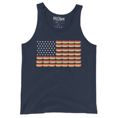 Patriotic Hot Dog USA Flag Tank Top