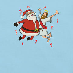 Santa & Jesus BFF Chest Bump t-shirt