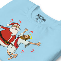 Santa & Jesus BFF Chest Bump t-shirt