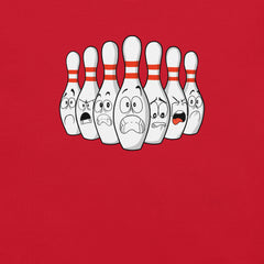 Scared Bowling Pins t-shirt