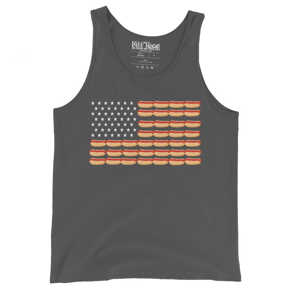 Hot dog USA Flag funny Hot dog American flag Tank Top