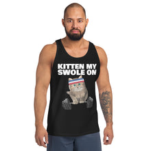 Load image into Gallery viewer, Kitten my Swole On Gym  Workout Cat Lover Fitness Workout Pun Tank Top
