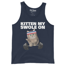 Load image into Gallery viewer, Kitten my Swole On Gym  Workout Cat Lover Fitness Workout Pun Tank Top
