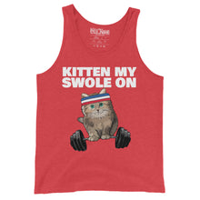 Load image into Gallery viewer, Kitten my Swole On Gym  Workout Cat Lover Fitness Workout Pun Tank Top
