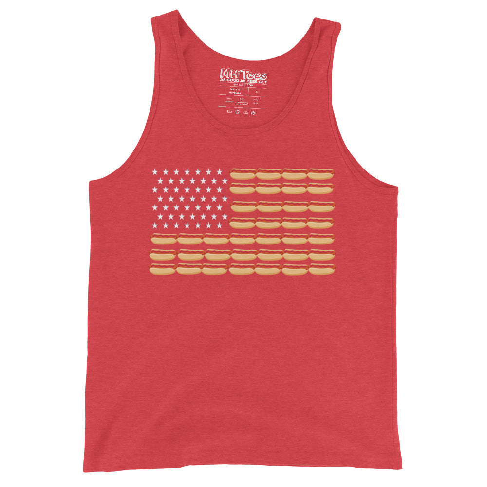 Hot dog USA Flag funny Hot dog American flag Tank Top