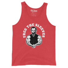 Load image into Gallery viewer, Free the Sleeves funny Abraham Lincoln Abolish Sleevery Tank Top
