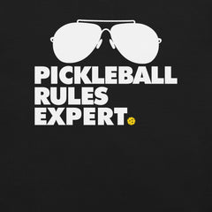 Pickleball Rules Expert with Sunglasses t-shirt