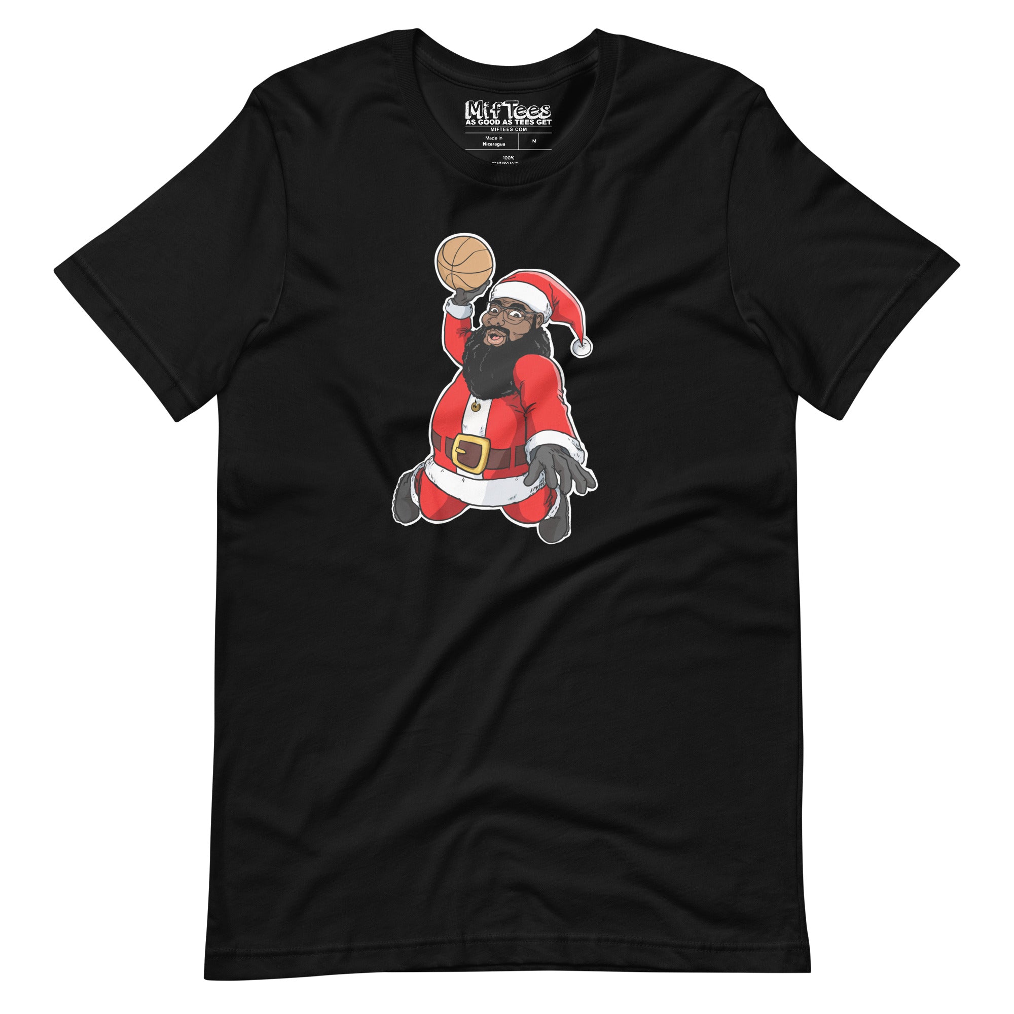 Black Santa Dunking A Basketball t-shirt