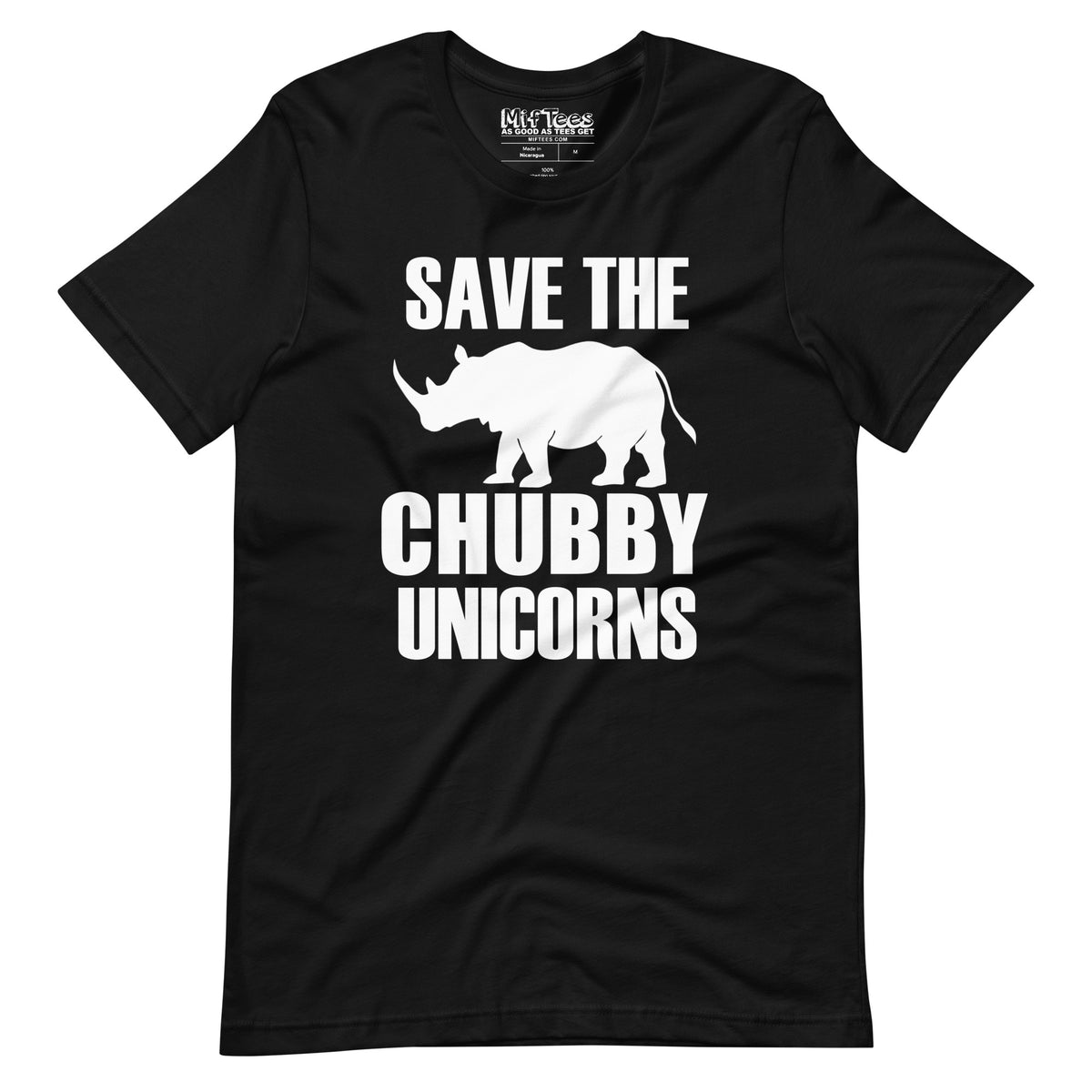 Save the Chubby Unicorns funny Rhino T-Shirt