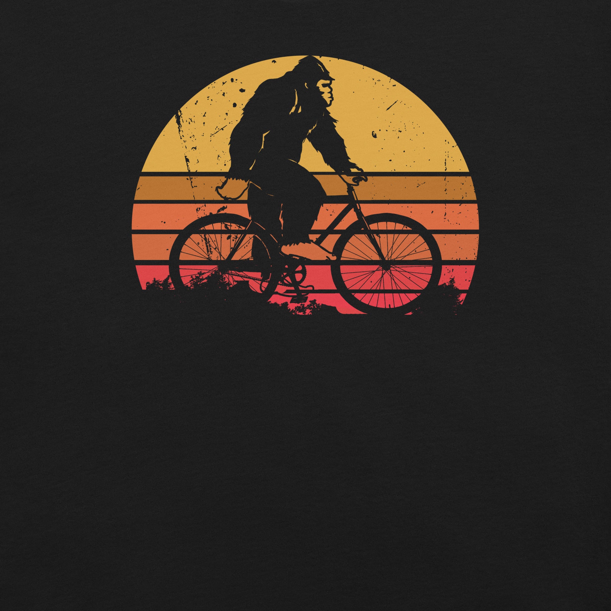 Bigfoot Riding a Mountain Bike t-shirt