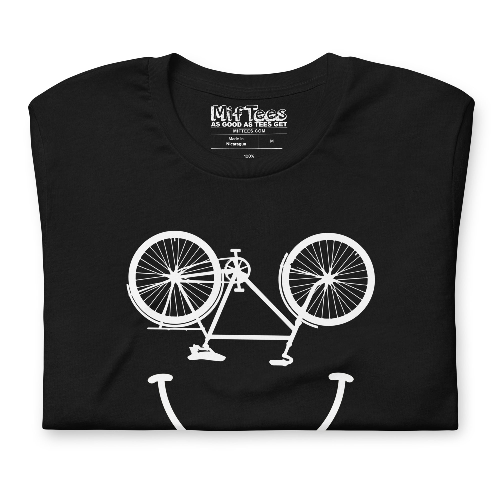 Smile cycling Bicycle Smiling Face T-Shirt