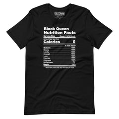 Black Queen Nutritional Facts t-shirt