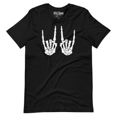 Skeleton Devil Hand Horns t-shirt