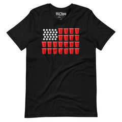 Patriotic Beer Pong USA Flag t-shirt