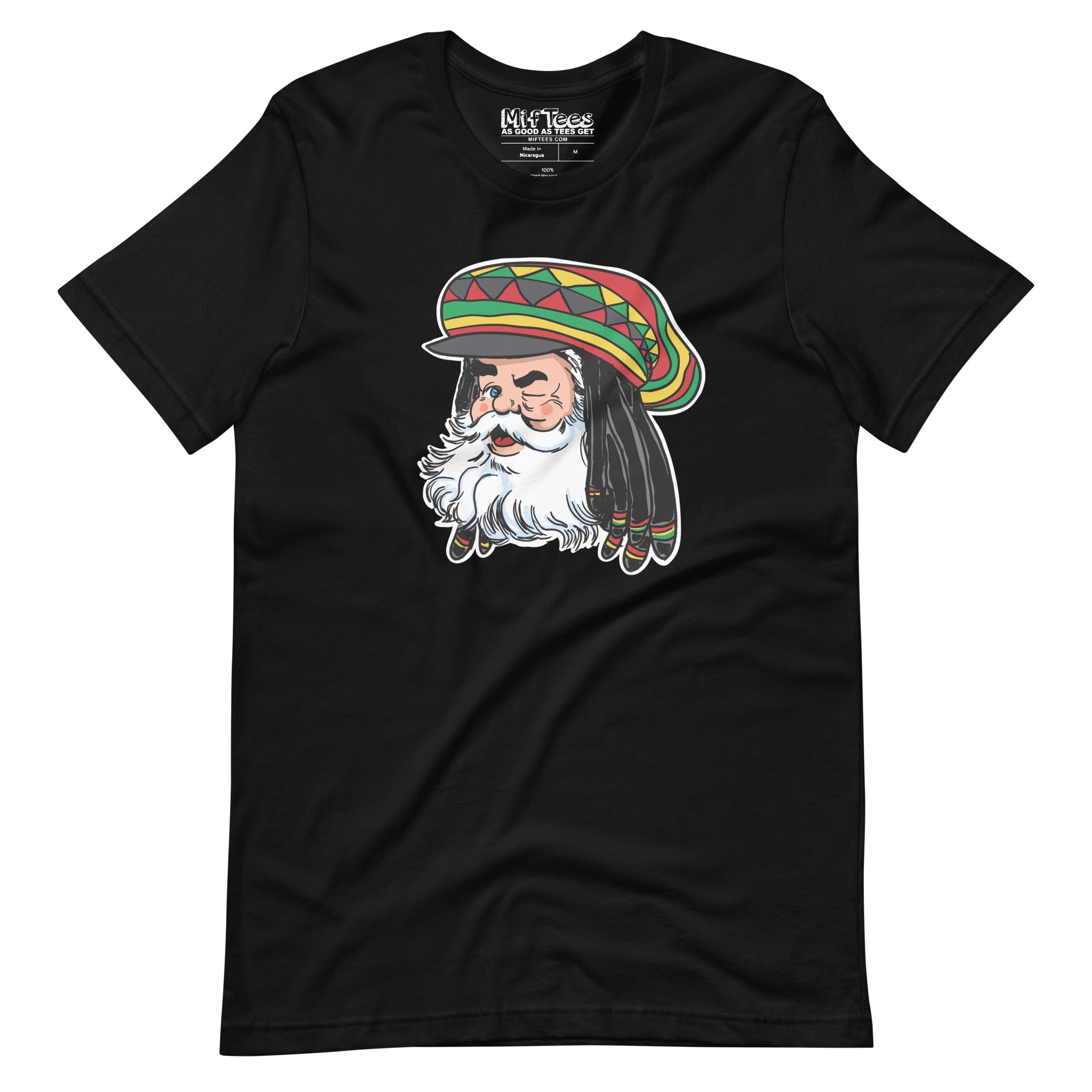 Santa with Rasta Hat t-shirt