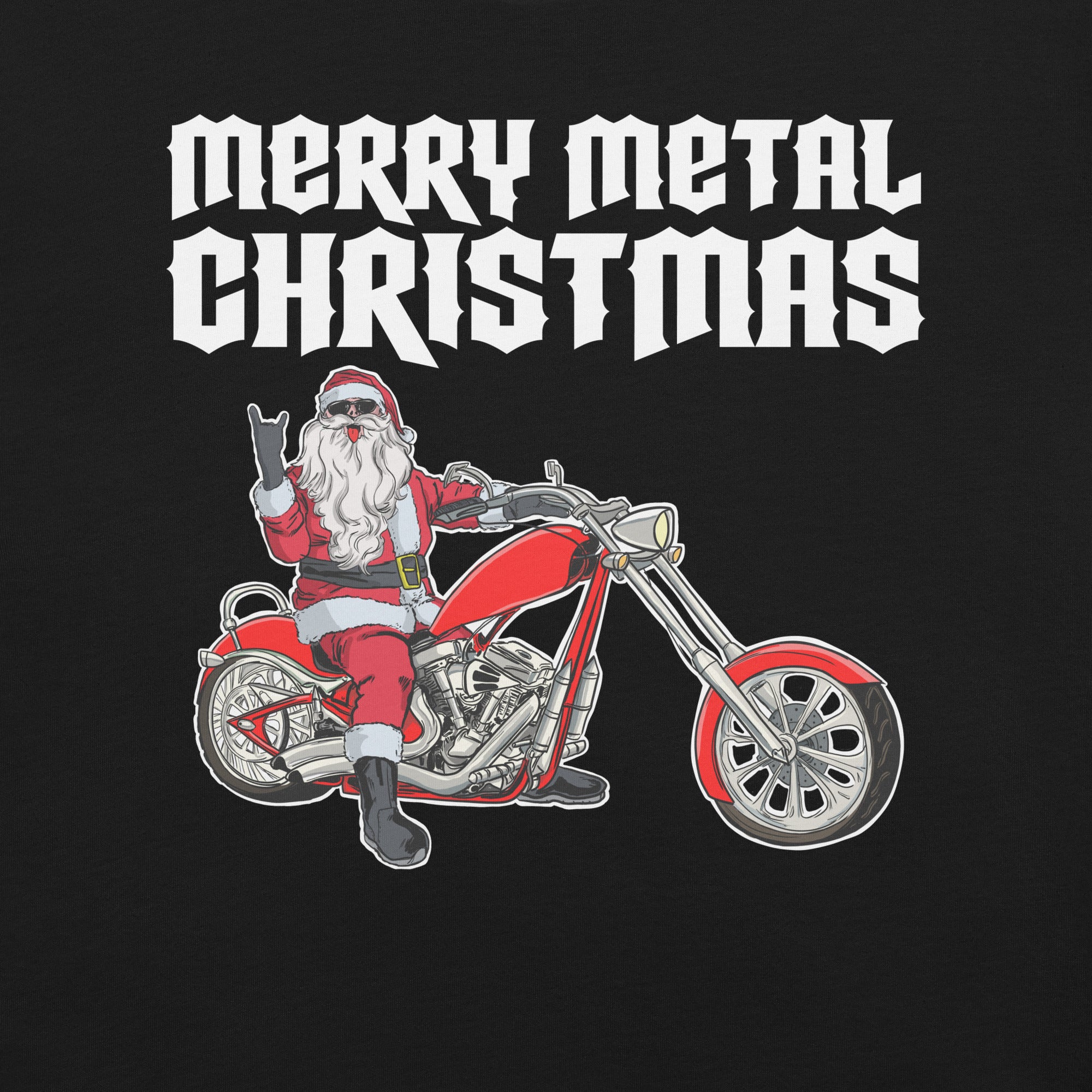 Santa Claus Merry Metal Christmas t-shirt