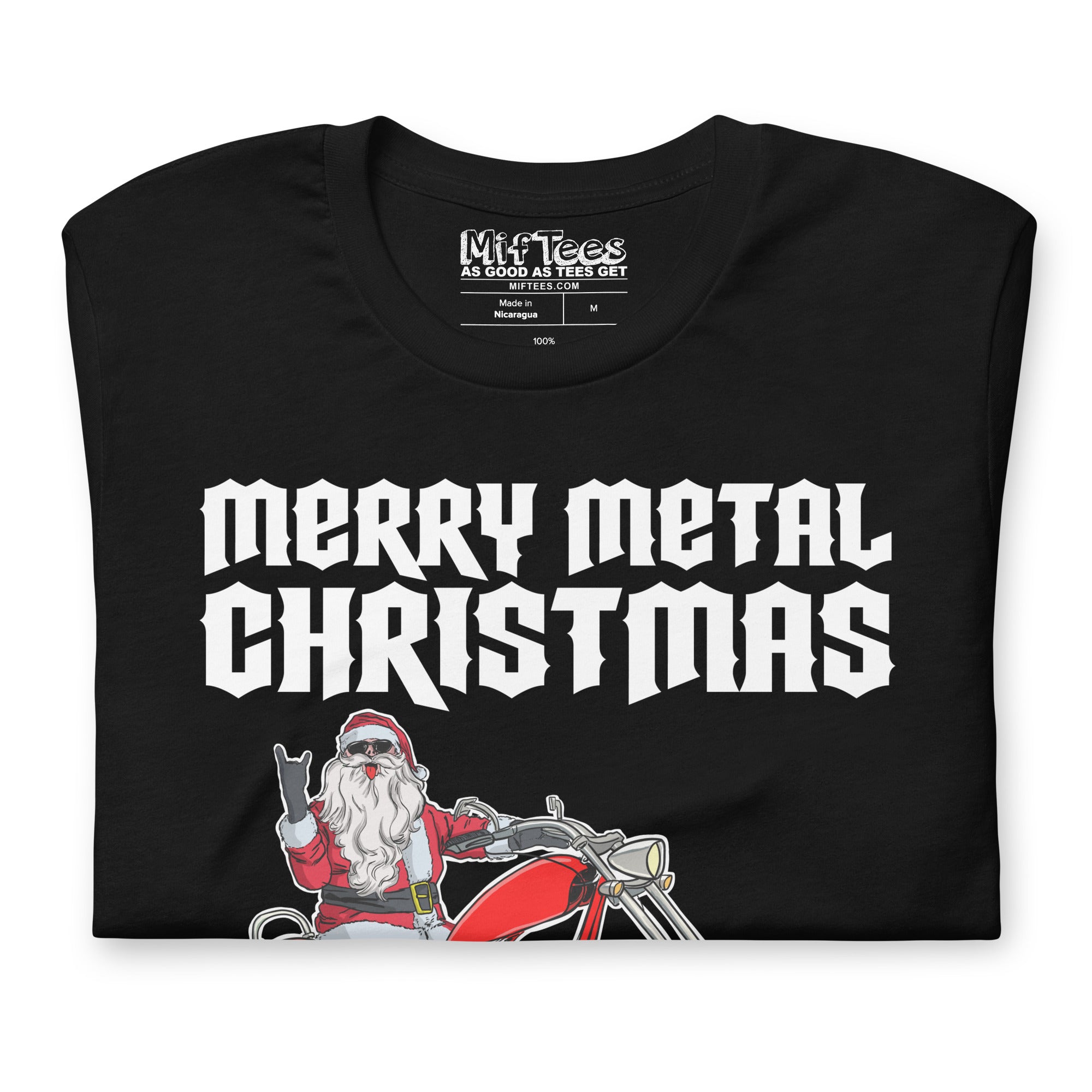 Santa Claus Merry Metal Christmas t-shirt