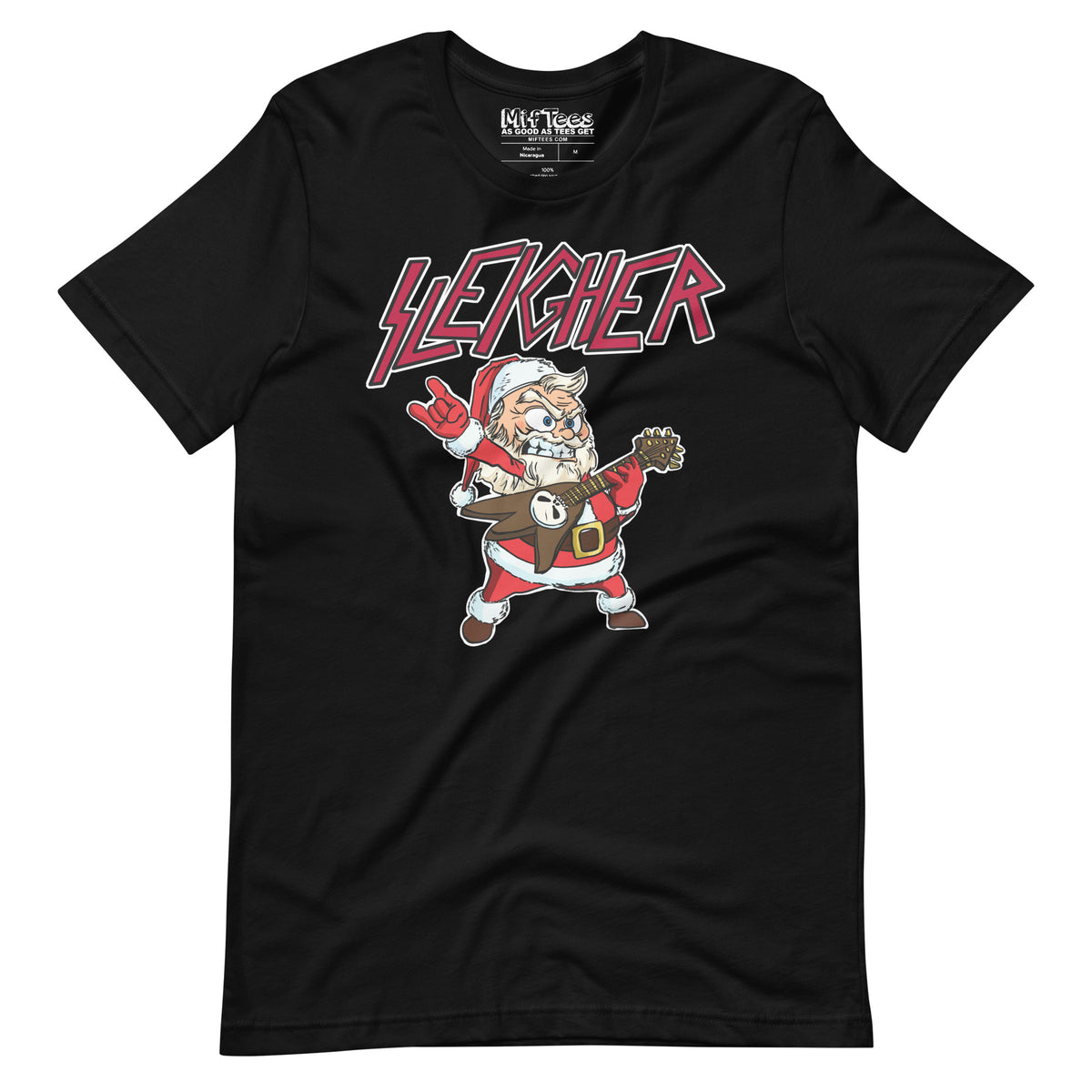 Santa Sleigher Hand Horns t-shirt