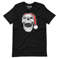 Screaming Skull with Santa Hat t-shirt