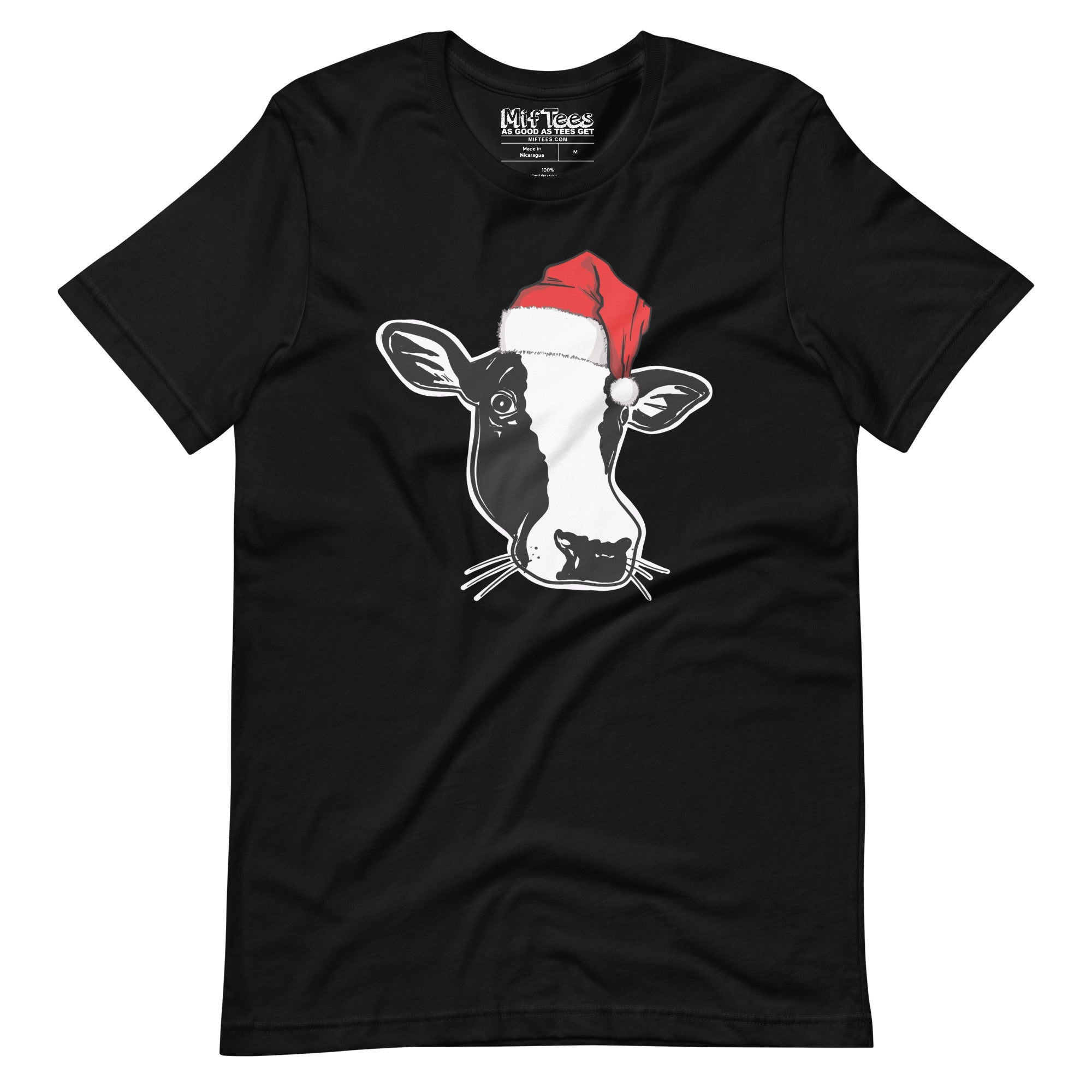 Cow with Santa Hat t-shirt