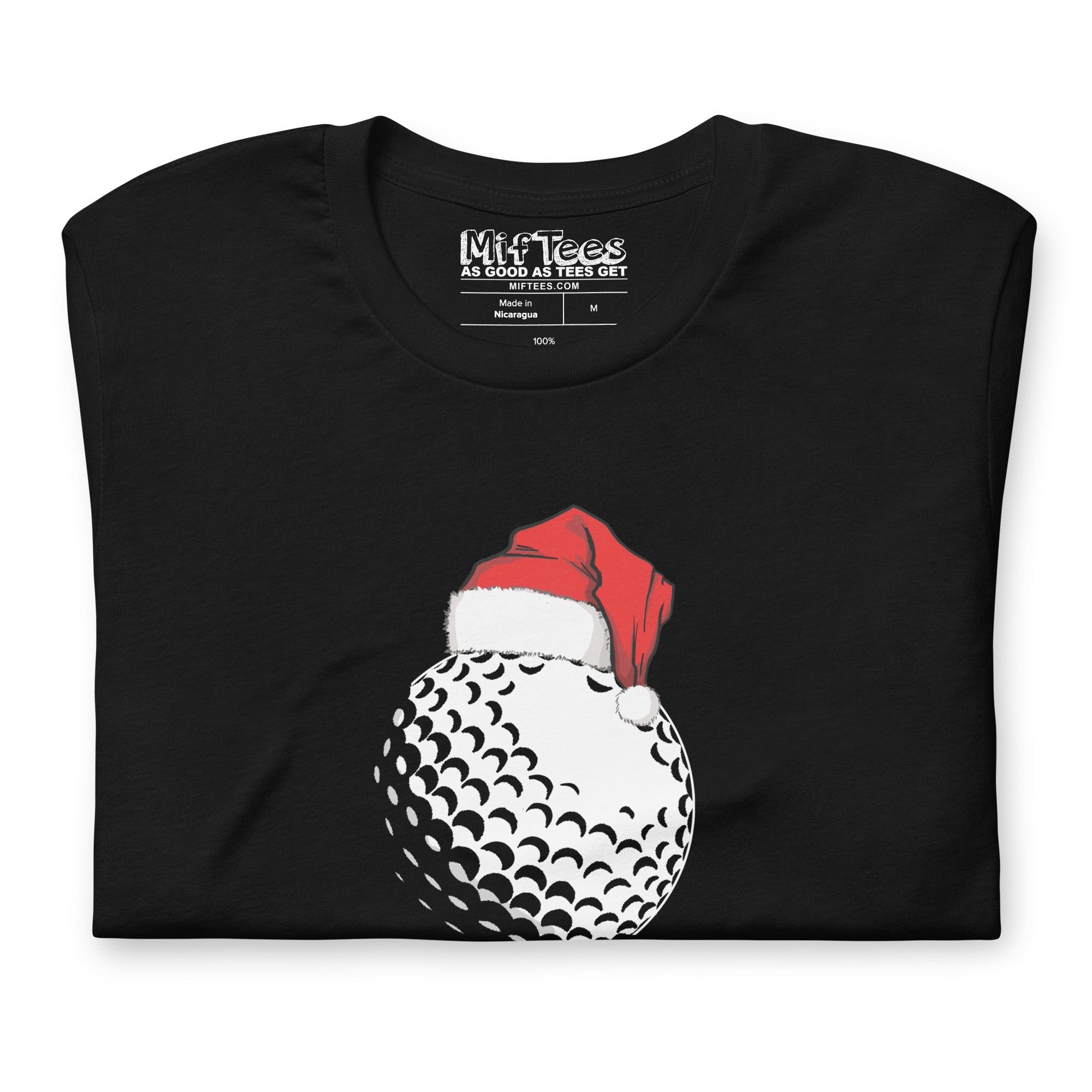 Golf Ball with Santa Hat t-shirt