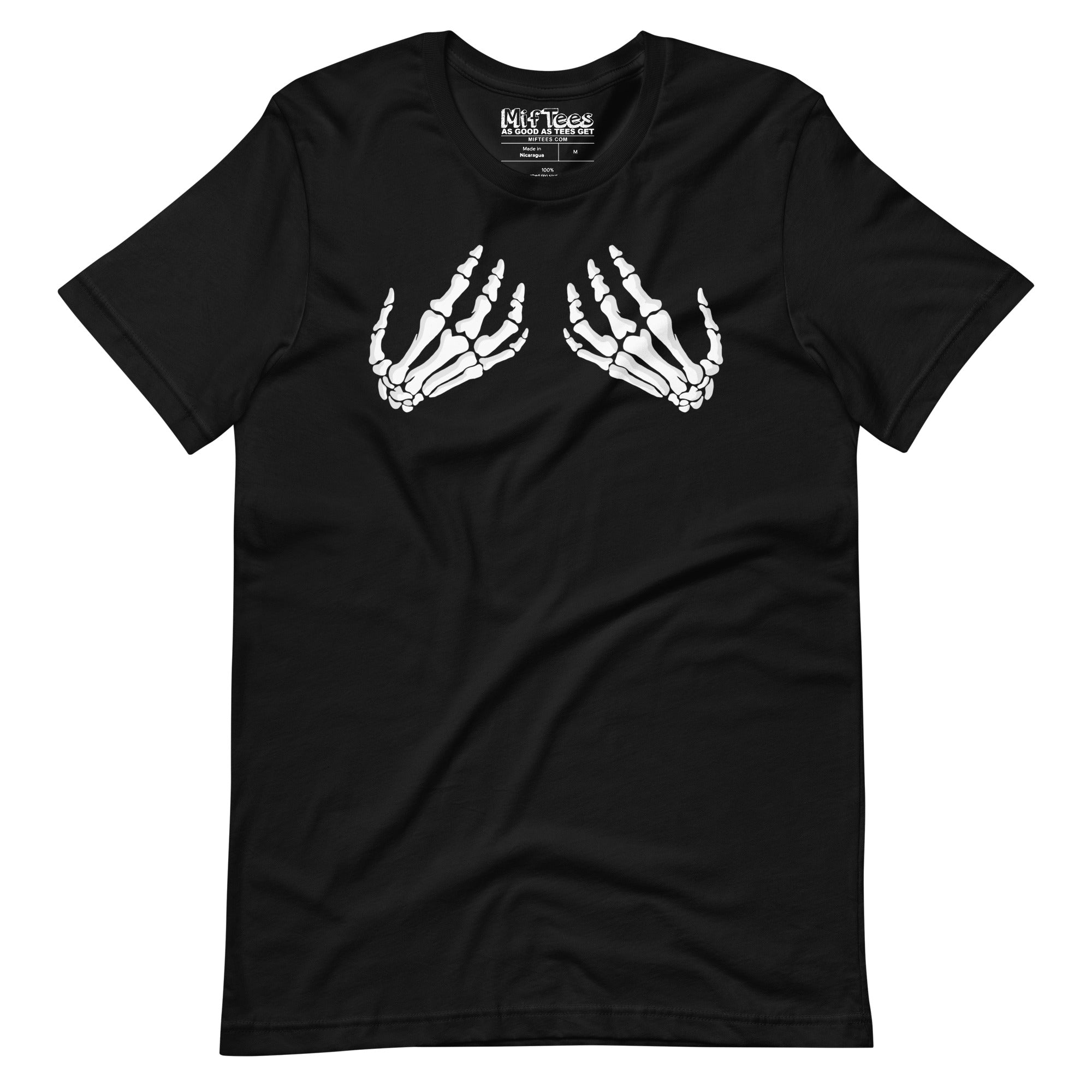 Skeleton Hands Boob T-Shirt