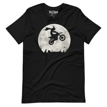 Load image into Gallery viewer, Witch Riding a Dirtbike Halloween t-shirt
