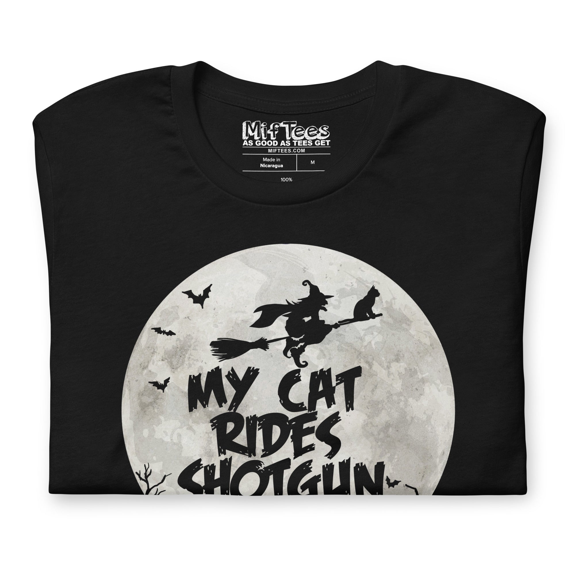 My Cat Rides Shotgun Halloween T-Shirt