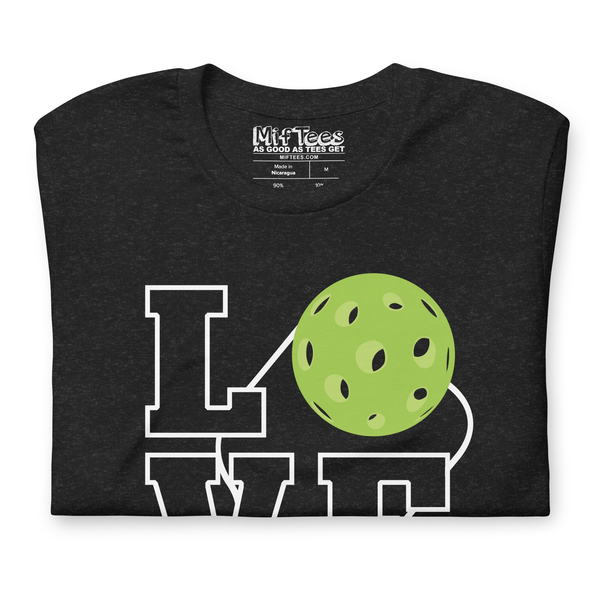 Hollow Pickleball with Paddle LOVE t-shirt