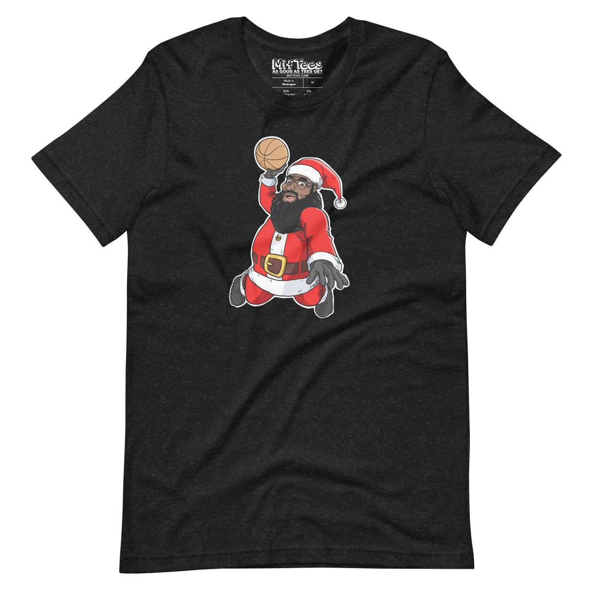 Black Santa Dunking A Basketball t-shirt