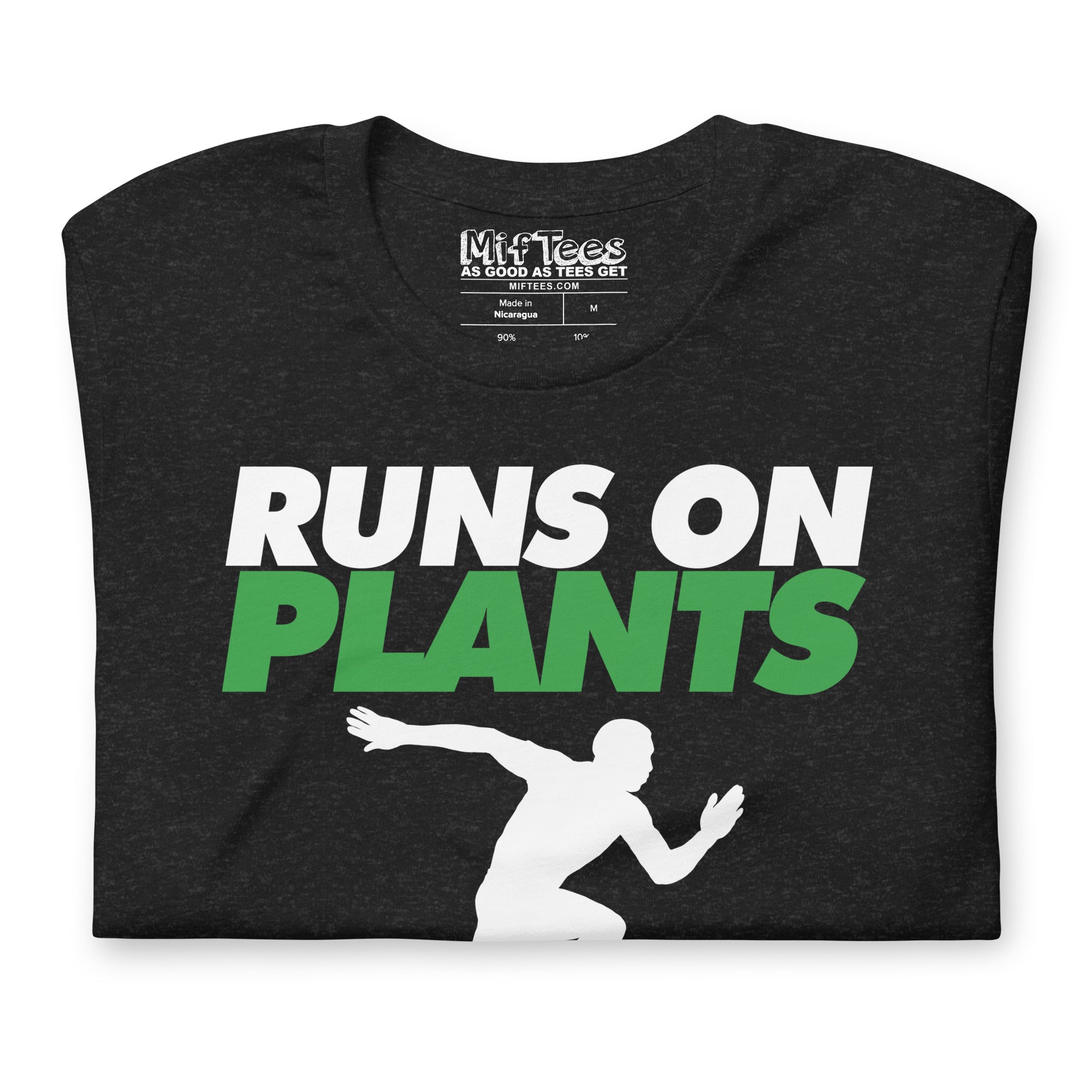 Runs on plants funny vegetarian runner T-Shirt