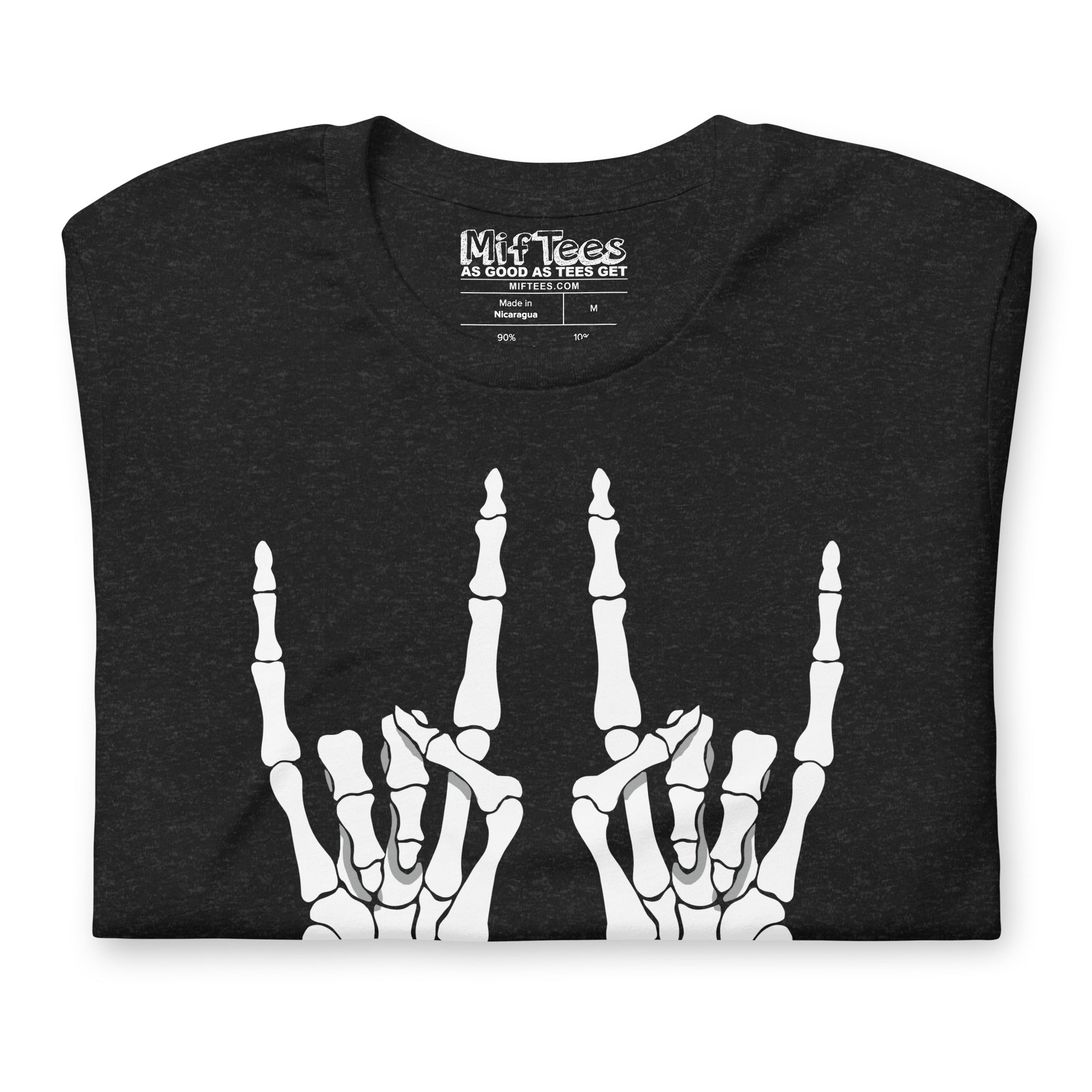 Skeleton Devil Hand Horns t-shirt