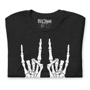 Skeleton Devil Hand Horns t-shirt