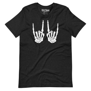 Skeleton Devil Hand Horns t-shirt