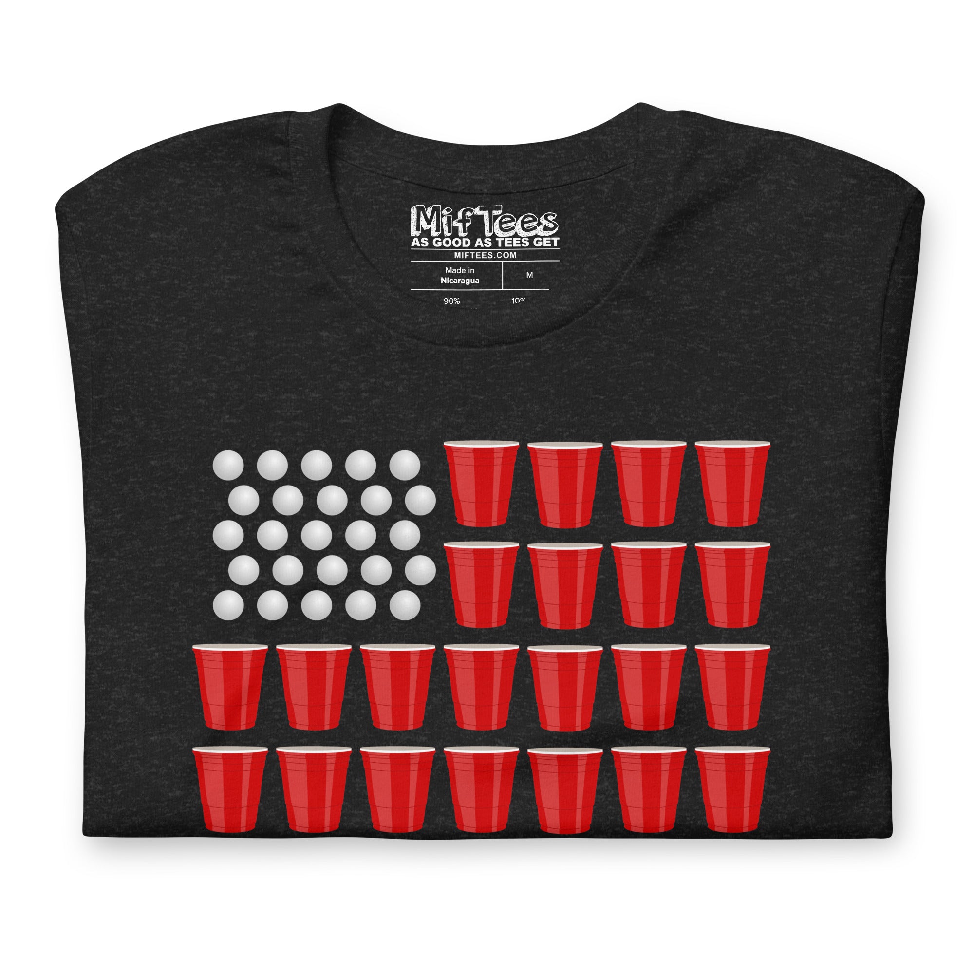 Patriotic Beer Pong USA Flag t-shirt