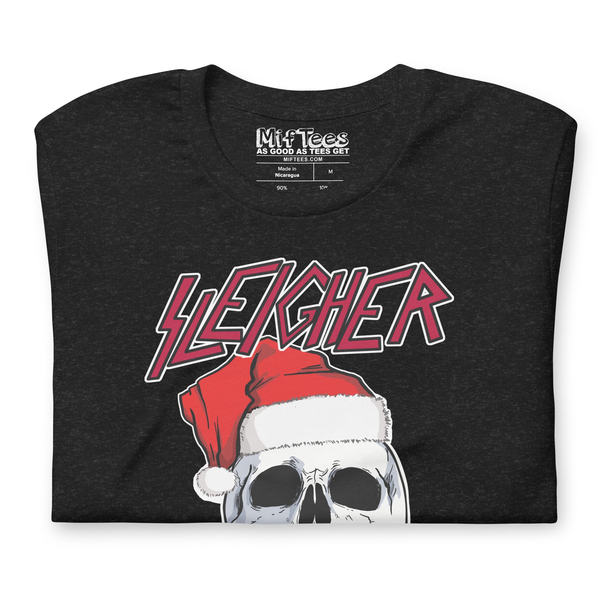 Skull with Santa Hat Sleigher t-shirt