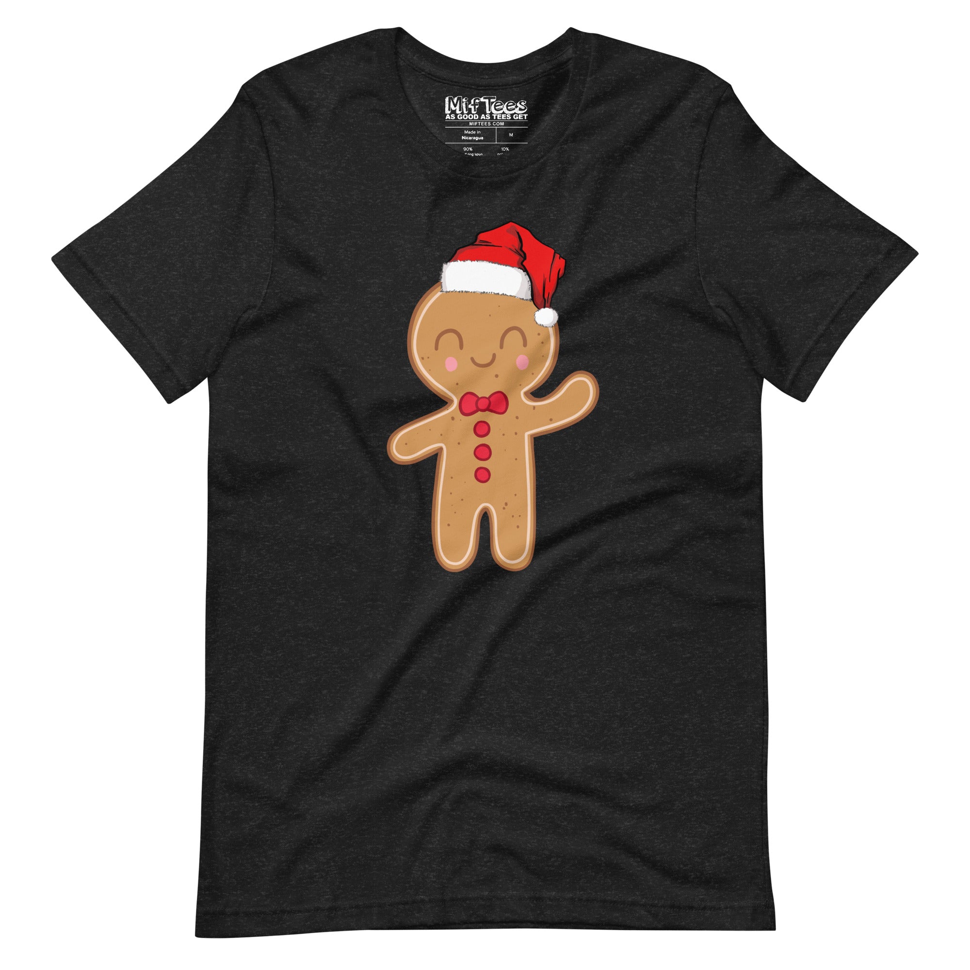 Fancy Gingerbread Man with Santa Hat t-shirt