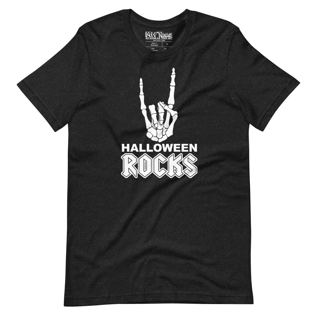 Skeleton Hand Horns Halloween Rocks t-shirt