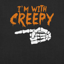 Load image into Gallery viewer, I&#39;m With Creepy Funny Halloween T-Shirt
