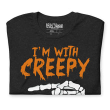 Load image into Gallery viewer, I&#39;m With Creepy Funny Halloween T-Shirt
