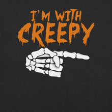 Load image into Gallery viewer, I&#39;m With Creepy Funny Halloween T-Shirt
