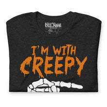 Load image into Gallery viewer, I&#39;m With Creepy Funny Halloween T-Shirt
