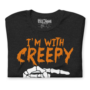 I'm With Creepy Funny Halloween T-Shirt