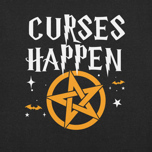 Curses Happen Funny Witch Pun T-Shirt