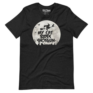 My Cat Rides Shotgun Halloween T-Shirt