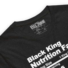 Black King nutritional facts t-shirt