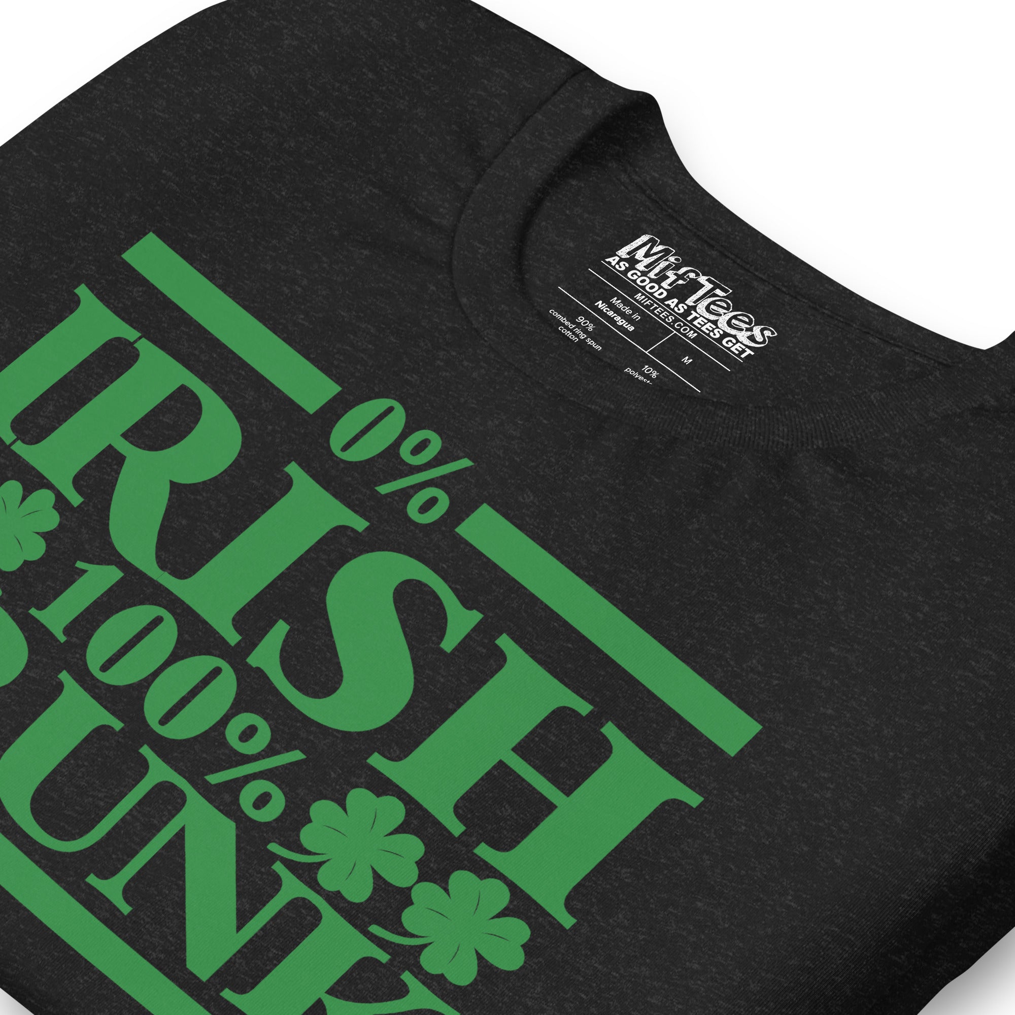 0 percent Irish 100 percent drunk t-shirt