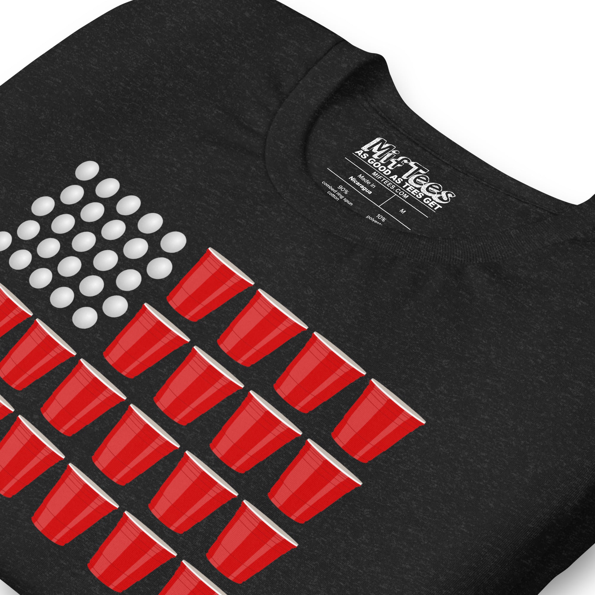 Patriotic Beer Pong USA Flag t-shirt