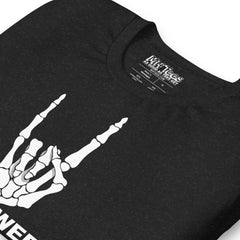 Skeleton Hand Horns Halloween Rocks t-shirt